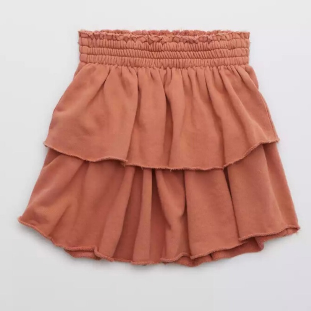 aerie ruffle mini skirt